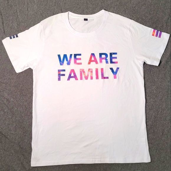 Other - WE ARE FAMILY White Short Sleeve T Shirt